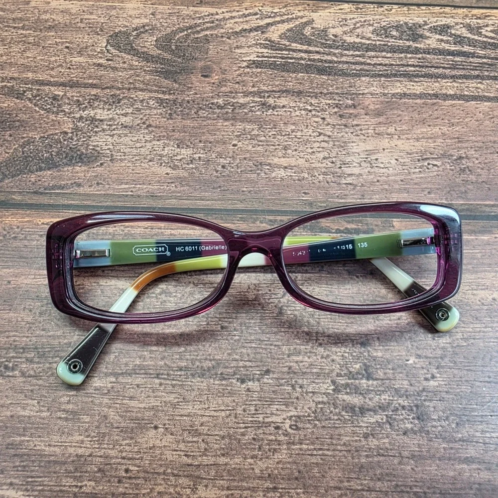 Coach HC 6011 Gabrielle Plum Purple Rectangular Eyeglass Frames 51-15-135